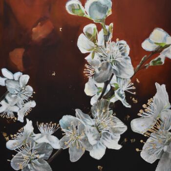 Pintura intitulada "Blüten" por Sindy Hirsch- Opitz, Obras de arte originais, Óleo
