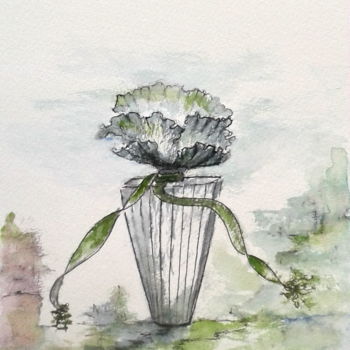 Malarstwo zatytułowany „La florale” autorstwa Sisca Couleurs, Oryginalna praca, Atrament