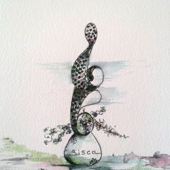 绘画 标题为“Arpège” 由Sisca Couleurs, 原创艺术品, 墨