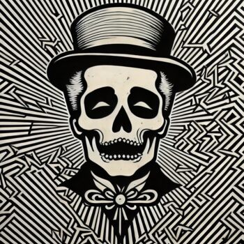 Druckgrafik mit dem Titel "skullpop series #068" von Skullvers3, Original-Kunstwerk, 2D digitale Arbeit
