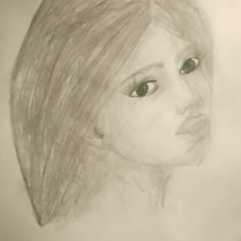 Malarstwo zatytułowany „Green Eyed Girl” autorstwa Skylor Timeless, Oryginalna praca, Ołówek