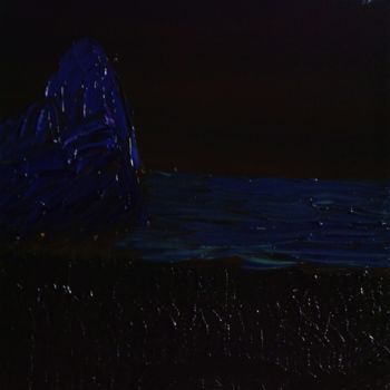 Картина под названием "night mountain" - Anton White, Подлинное произведение искусства, Масло