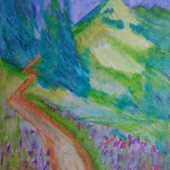 Pintura titulada "Du chemin forestier…" por Slobodan Spasojevic (Spaki), Obra de arte original, Pastel
