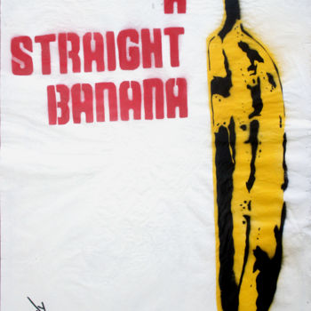 Peinture intitulée "A Straight Banana (…" par Sly Art, Œuvre d'art originale, Acrylique