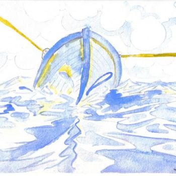 Dibujo titulada "Aqua-n lmut" por Smaïl Oulebsir, Obra de arte original