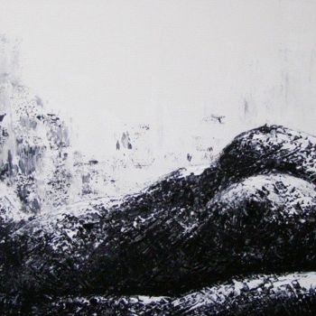 Peinture intitulée "Nu blanc noir" par Smyriam, Œuvre d'art originale, Acrylique Monté sur Châssis en bois