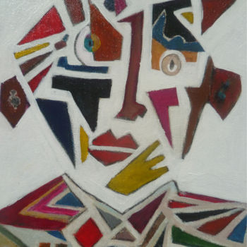 Malerei mit dem Titel "Broken Face" von Soffya, Original-Kunstwerk, Acryl