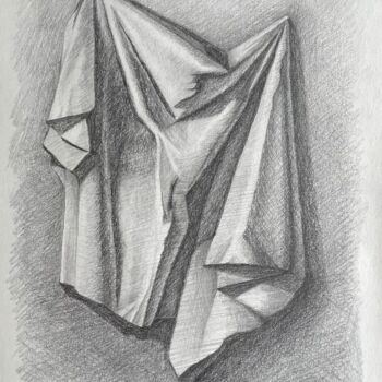 Tekening getiteld "Drapery" door Sofiia Kulichkova (Sonjakul), Origineel Kunstwerk, Potlood