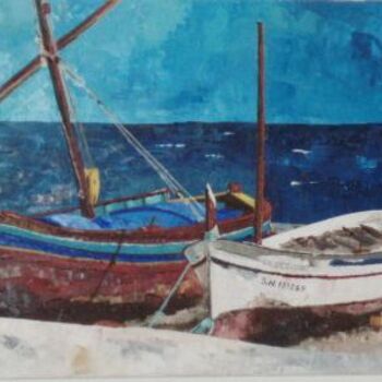 Peinture intitulée "Les Barques" par Sophie Hilbert, Œuvre d'art originale