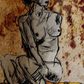 Painting titled "desnudo 10" by Soledad Fernandez, Original Artwork