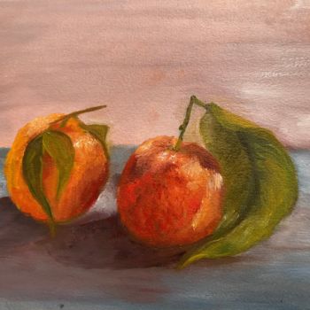 Peinture intitulée "Les mandarines du d…" par Solene Briere, Œuvre d'art originale, Huile