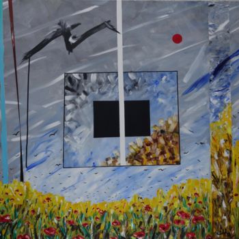 Painting titled "Coquelicots en Duno…" by Jean Paul Hippolyte Soler, Original Artwork, Oil