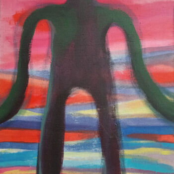 Malerei mit dem Titel "The Colossus" von Solomon Tair Sharif, Original-Kunstwerk, Acryl