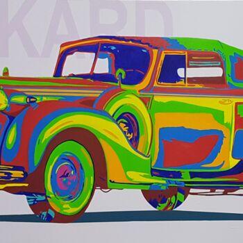 Painting titled "Classic Cars - Pack…" by Sonaly Gandhi, Original Artwork, Acrylic