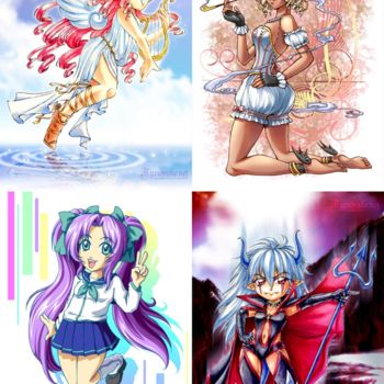 图画 标题为“Anime and Manga art…” 由Sonia Leong, 原创艺术品, 其他