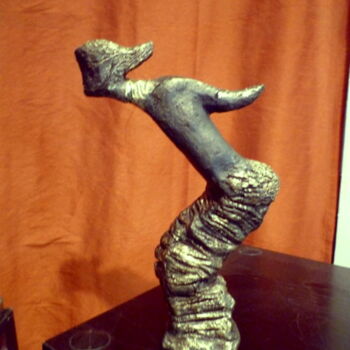 Escultura titulada "REVE D'ENVOL  Terre…" por Sonia Mandel, Obra de arte original, Terracota