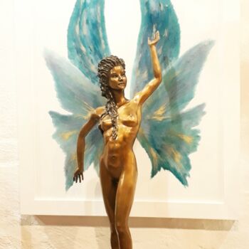 Sculpture intitulée "Comfortable in my s…" par Sonja Smeyers, Œuvre d'art originale, Bronze