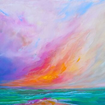 Painting titled "Endless Sun" by Sophia Kühn, Original Artwork, Acrylic