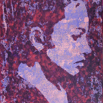 绘画 标题为“Portrait femme rose…” 由Sophie Artinian, 原创艺术品, 油