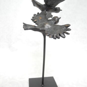 Skulptur mit dem Titel "Pour le meilleur et…" von Sophie Barut, Original-Kunstwerk, Bronze