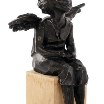 Skulptur mit dem Titel "Mon ange" von Sophie Barut, Original-Kunstwerk, Bronze