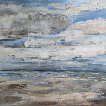 Malarstwo zatytułowany „ciel gris en Norman…” autorstwa Sophie Dumont, Oryginalna praca, Olej Zamontowany na Drewniana rama…