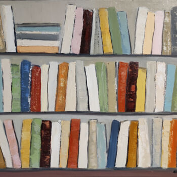 Peinture intitulée "litterature colorée" par Sophie Dumont, Œuvre d'art originale, Huile