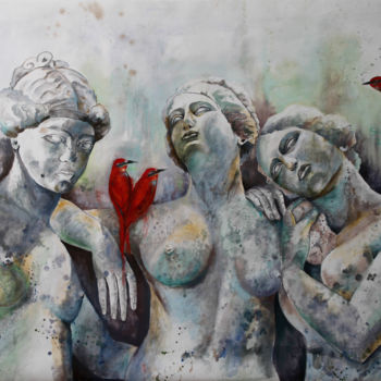 제목이 "Trois graces"인 미술작품 Sophie Loizeau로, 원작, 기름