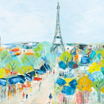 "PARIS VERDURE" başlıklı Tablo Sophie Petetin tarafından, Orijinal sanat, Petrol Ahşap Sedye çerçevesi üzerine monte edilmiş