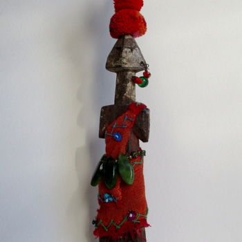 雕塑 标题为“statuette tribale "…” 由Sophie Thiry, 原创艺术品, 木