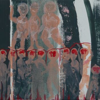 Malarstwo zatytułowany „Soumission 2022” autorstwa Sophie Maillard (Sophie Mai), Oryginalna praca, Olej Zamontowany na Drewn…