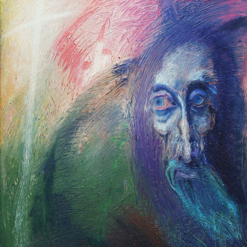 Painting titled "God’s prophet" by Vladimir Bašić Šoto, Original Artwork, Oil