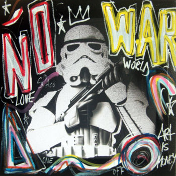 Pittura intitolato "Spaco Star No War…" da Spaco, Opera d'arte originale, Collages
