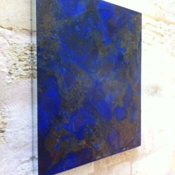 Painting titled ""Texture minérale o…" by Spirit Exposito, Original Artwork, Acrylic Mounted on Wood Stretcher frame