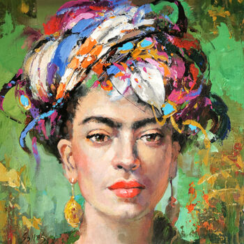 Painting titled "Frida's Youth" by Spiros, Original Artwork, Acrylic
