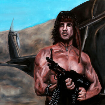 Ζωγραφική με τίτλο "Rambo. Sylvester St…" από Stanimir Stoykov, Αυθεντικά έργα τέχνης, Λάδι