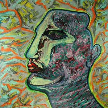 Painting titled "ID 440 Mensch" by Stanislaus Szypura (Stacho), Original Artwork