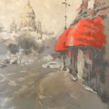 Painting titled "On the corner  ( На…" by Stanislav Bankasov, Original Artwork, Pastel