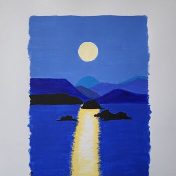 Desenho intitulada "Clair de lune sur l…" por Stefan, Obras de arte originais, Acrílico