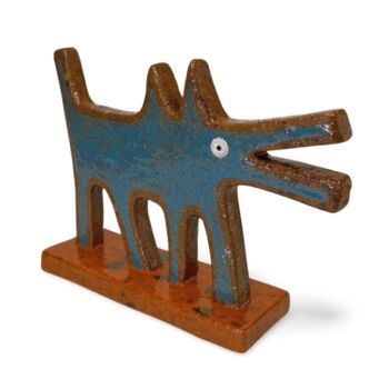 Rzeźba zatytułowany „Keith Haring's Dog…” autorstwa Stefan Mager, Oryginalna praca, Ceramika