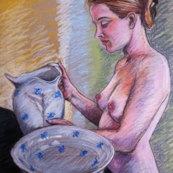 Peinture intitulée "La modella di Degas…" par Stefano Di Marco, Œuvre d'art originale, Pastel