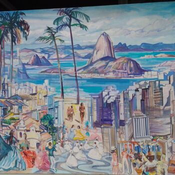 Painting titled "RIO de JANEIRO   pr…" by Stéphane Sciortino, Original Artwork, Oil