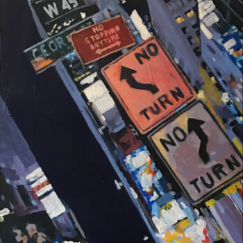 "NO TURN" başlıklı Tablo Stéphane Petit tarafından, Orijinal sanat, Akrilik