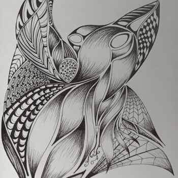 Dibujo titulada "Dessin n°7" por Stéphanie Lanfrey, Obra de arte original, Tinta