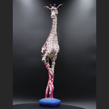 Sculptuur getiteld "Prima Girafferina b…" door Steve Smeltzer, Origineel Kunstwerk, Gietwerk