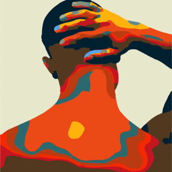 Digital Arts titled "Shape of Emotion 13" by Steve Kalinda, Original Artwork, Digital Painting