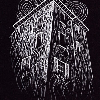 Drawing titled "Immeuble du vieux-N…" by Steyff, Original Artwork, Marker