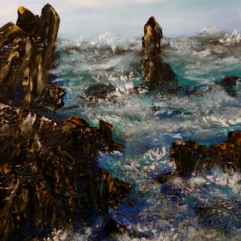 Painting titled "Pirate Cove" by David Snider, Original Artwork, Oil