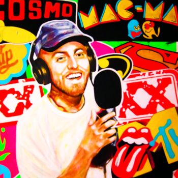 「Cosmo Pop」というタイトルの絵画 Stormy Legrand Brinson (LUZID)によって, オリジナルのアートワーク, アクリル