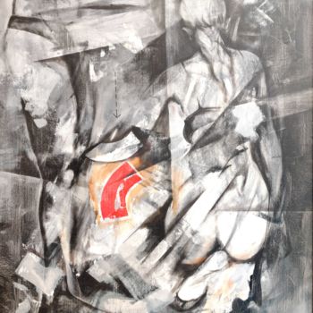 Painting titled "affrair" by Subodh Apot, Original Artwork, Acrylic